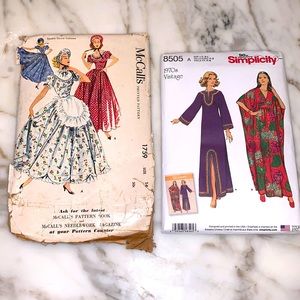 McCall’s and Simplicity (2) vintage patterns